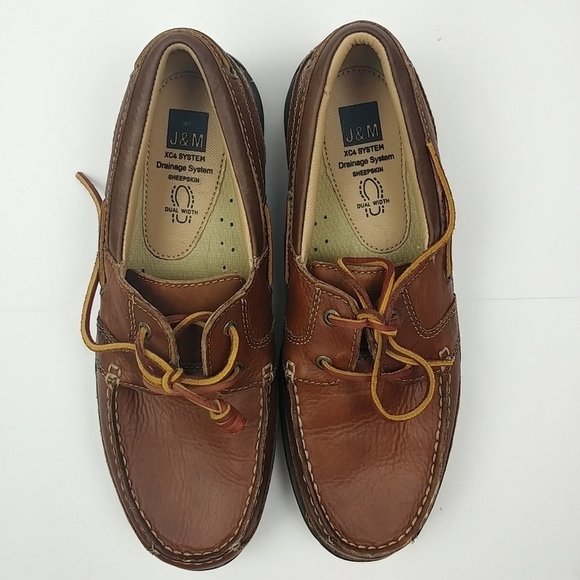 Johnston & Murphy Angler Two-Eye Leather‎ Loafer NWB Mens Size 8.5 Brown Preppy main image 7